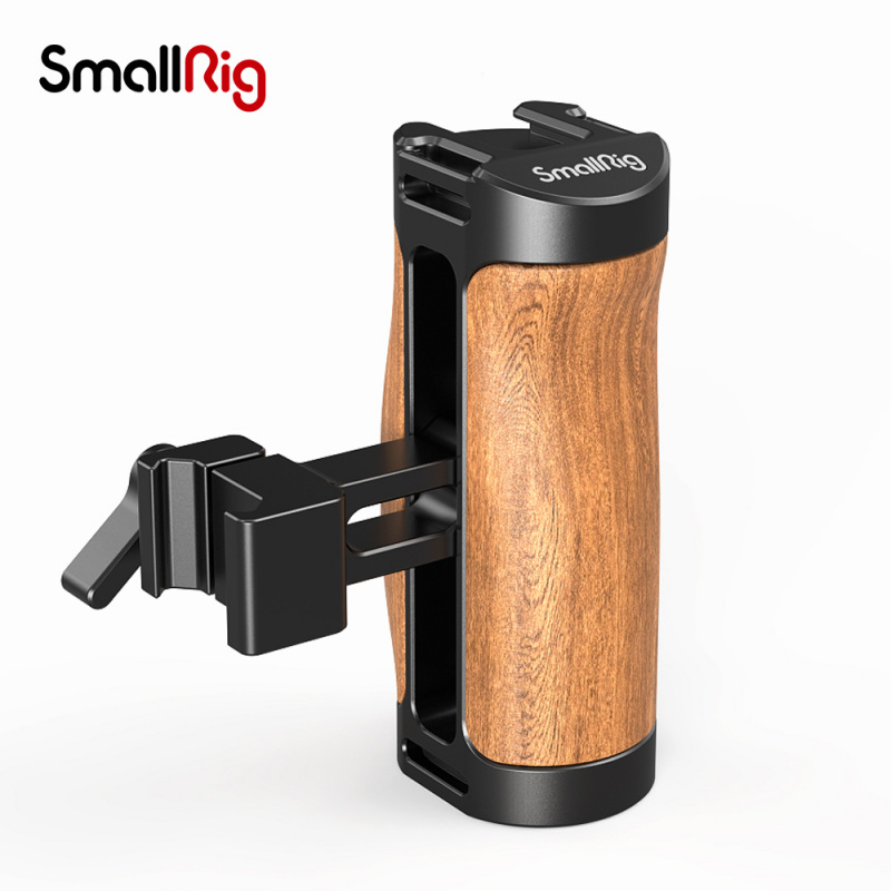 SmallRig 通用數碼單反相機籠側手柄適用於索尼 佳能 尼康相機木製迷你手柄 1 4 螺絲冷靴 2913  2914