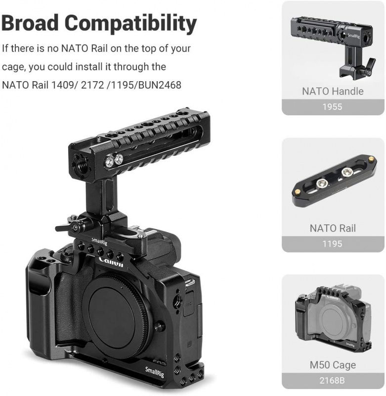 SmallRig DSLR Camera Top handle grip Camcorder Stabilizing NATO Handle Quick Release W SmallRig A6500 BMPCC 4K