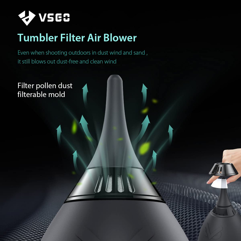 VSGO 專業不倒翁鼓風機 V-B01E 帶過濾器的橡膠球，適用於尼康、索尼、佳能相機鏡頭和傳感器清潔