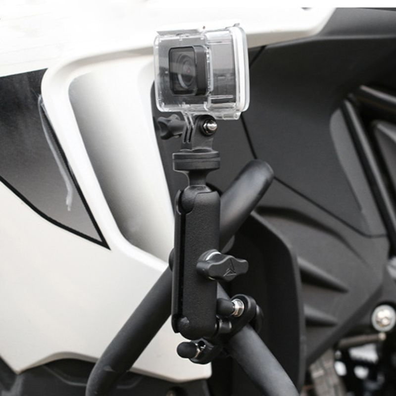 摩托車自行車相機支架車把後視鏡安裝支架 1 4 金屬支架，適用於 Go-Pro Hero8 7 6 5 4 3+ 運動相機