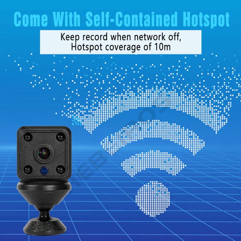 河北羅斯高清迷你攝像機 1080P 運動檢測可充電電池 IP 攝像機 Sureveillance Wifi 攝像機 DV 錄像機帶音頻