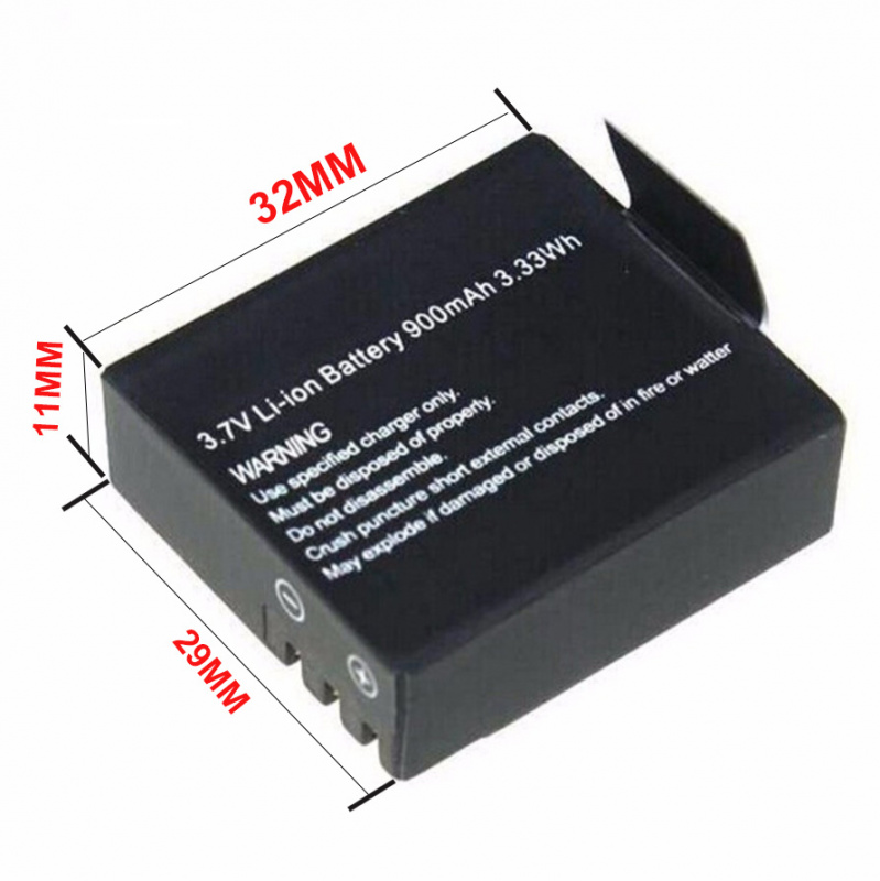 適用於 SJ4000 WiFi SJ5000 WiFi SJ6000 WIFI M10 SJ5000x 運動相機 DV 的 3.7V 900mAh 可充電鋰離子電池