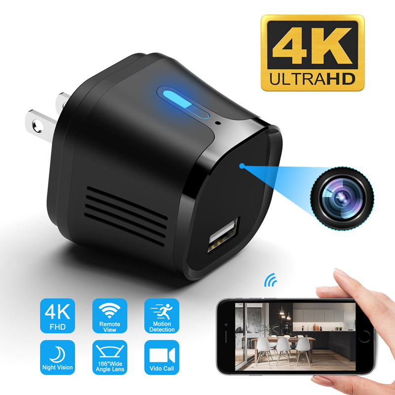 C23 Wifi 隨身攝像機 4K 高清秘密電話充電器迷你 IP 攝像頭監視器小型攝像機微型安全夜視運動攝像機