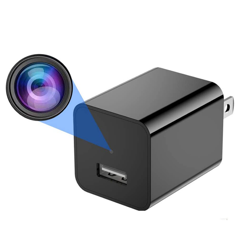 Mini USB Charger Camera 1080P Security Camcorder Video Recorder without WIFI Camera Up to 128GB, US Plug Version Charge