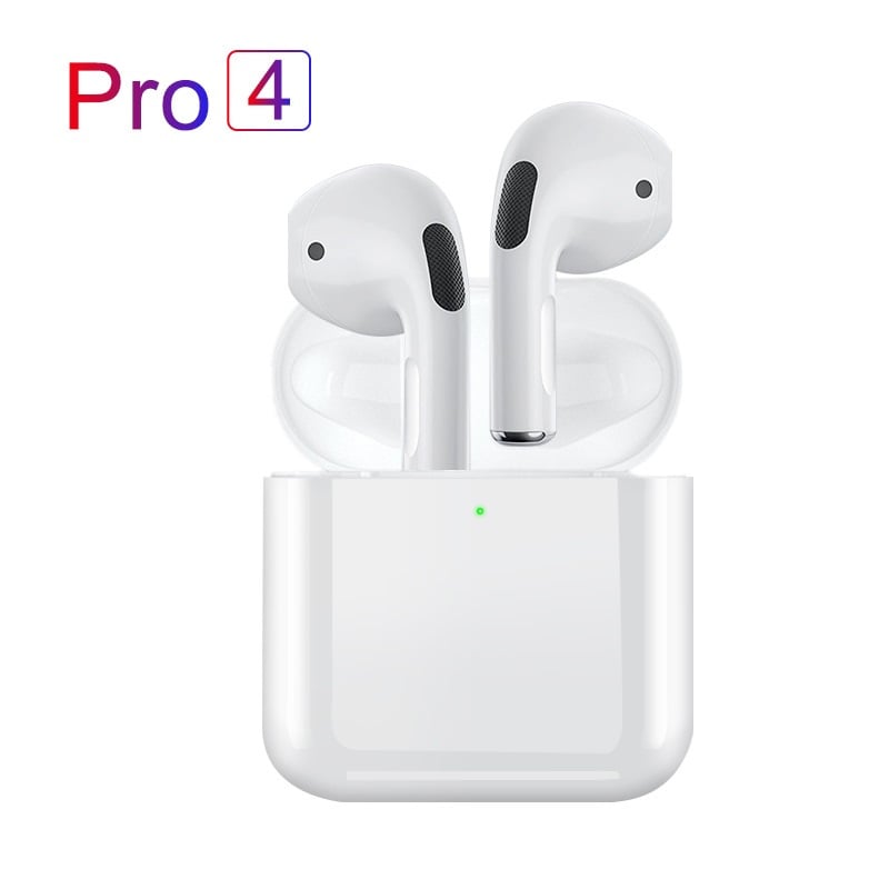 Pro 4 TWS 无线耳机耳机蓝牙兼容 5.0 防水耳机带麦克风，适用于小米 iPhone Pro4 耳塞