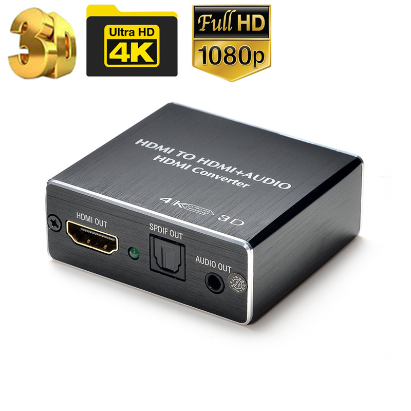 HDMI-compatible Audio Extractor Stereo Extractor Converter Optical TOSLINK SPDIF + 3.5mm Audio Splitter Ad