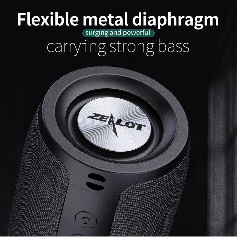 ZEALOT 強大的藍牙音箱低音無線便攜式低音炮防水音箱支持 TF、TWS、USB 閃存驅動器