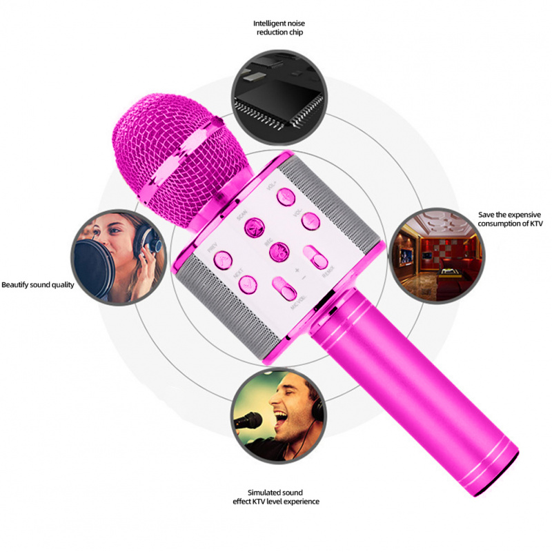 藍牙卡拉OK便攜式無線卡拉OK麥克風家用KTV播放器兒童專業音箱手持派對唱歌