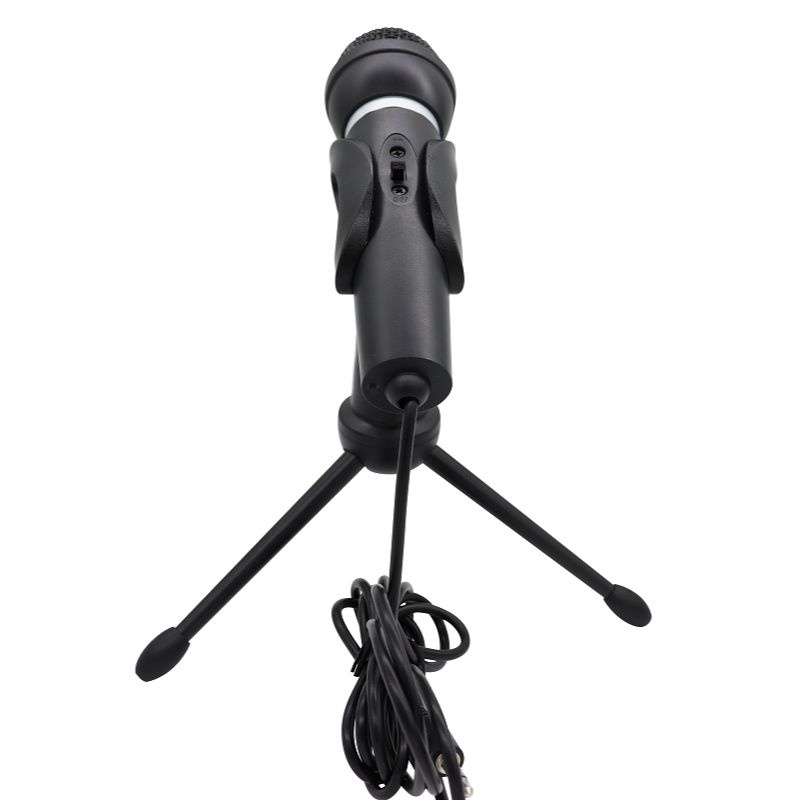 VOXLINK Condenser Microphone 3.5mm Wire Handheld Stand Desktop Microphone For Pc YouTube Karaoke Studio Equipment Mic with Base