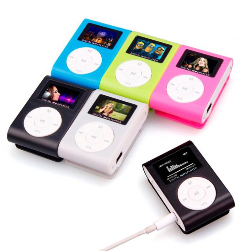 Mini MP3 player USB Clip Music Players LCD Screen Support 32GB Micro SD TF Card Sports Music Player Fashion Walkman In Stock