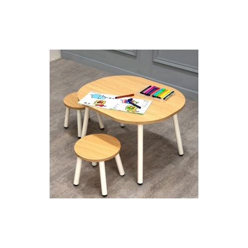 MerryRabbit WT096-1 兒童桌椅套裝一桌兩椅
