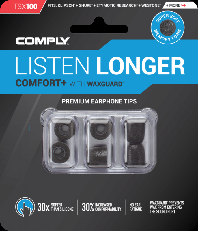 Comply TSx 系列 記憶泡綿耳塞 (3-pair) TSx100/200/400/500