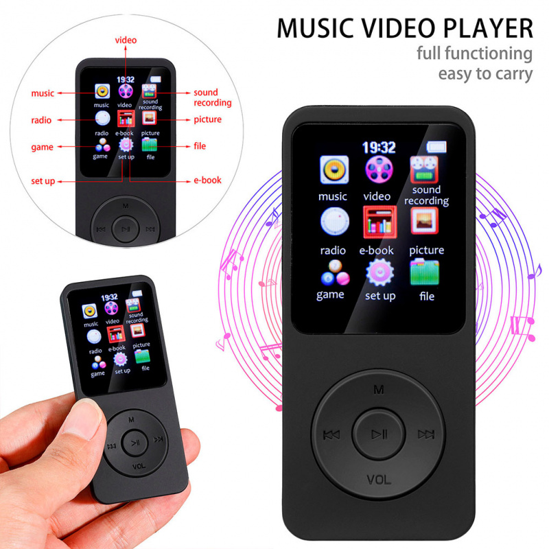 Music Players Student Bluetooth-compatible E-book Sport Video MP3 MP4 Radio Support Replacement for Windows XP VISTA Windows 8