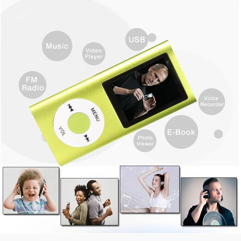 MP4 Player FM Portable Radio Game Console Txt E-book Ultrathin MP3 Player Music Player Audio Voice Recorder Gift For Kid MP4