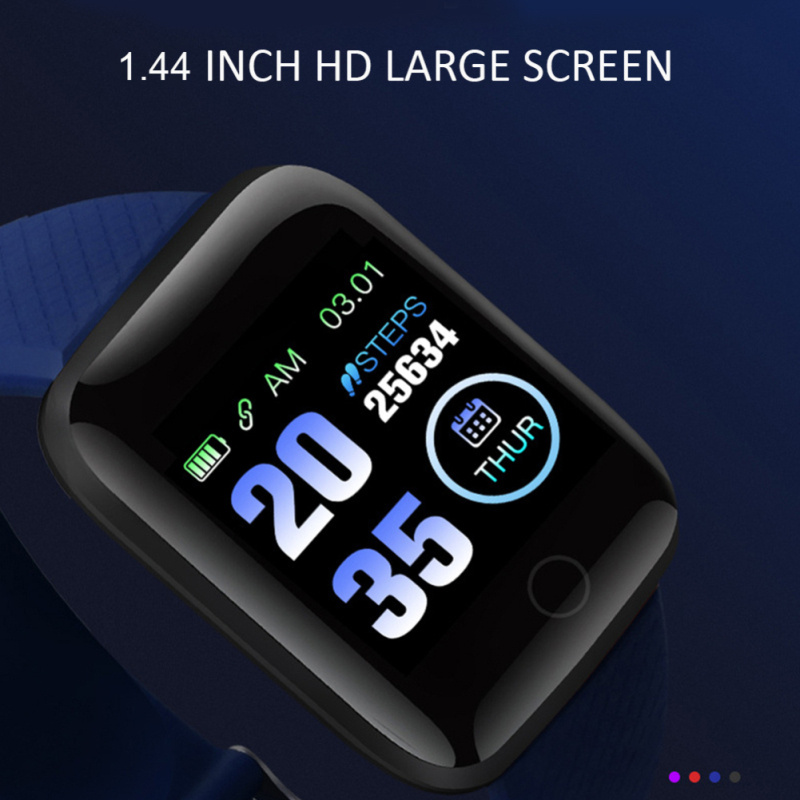 116 PLUS 智能手鍊帶心率血壓監測智能運動手錶 1.3 英寸彩色顯示智能手錶男士女士