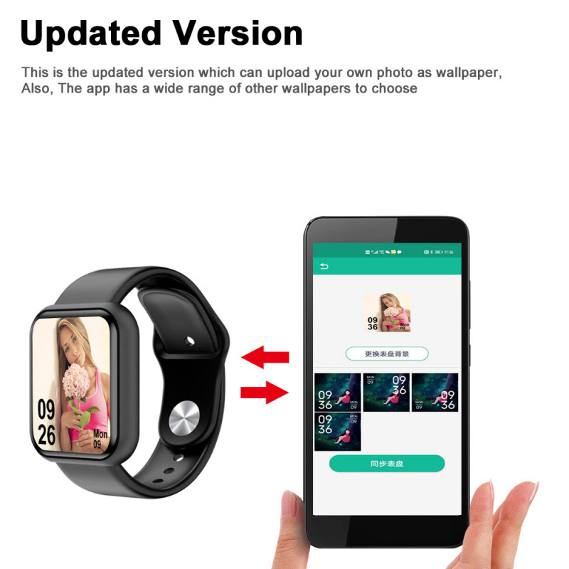 Macaron Y68 pro 藍牙健身更新 D20 Pro 智能手錶追踪器手錶心率血壓智能手環 D20s Y68S