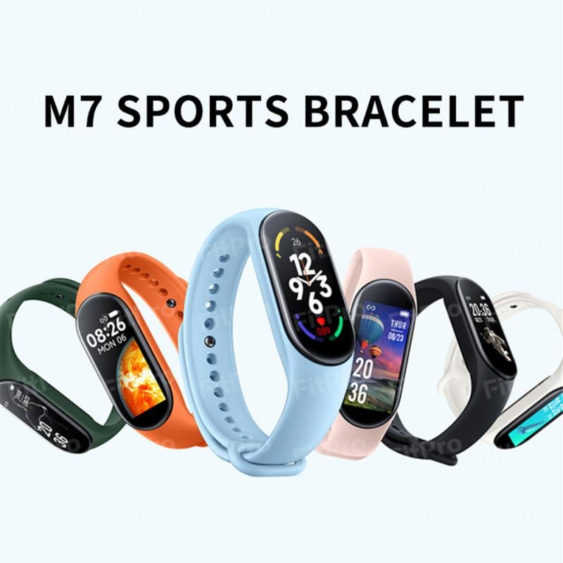 M7 M6智能手環防水大屏心率血氧健身追踪器手錶藍牙智能手環手機