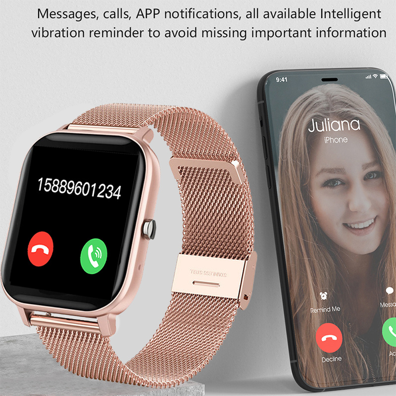 2022 New Bluetooth Answer Call Smart Watch Women Men Full Touch Dial Call Fitness Tracker IP67 Waterproof Smartwatch Woman+Box