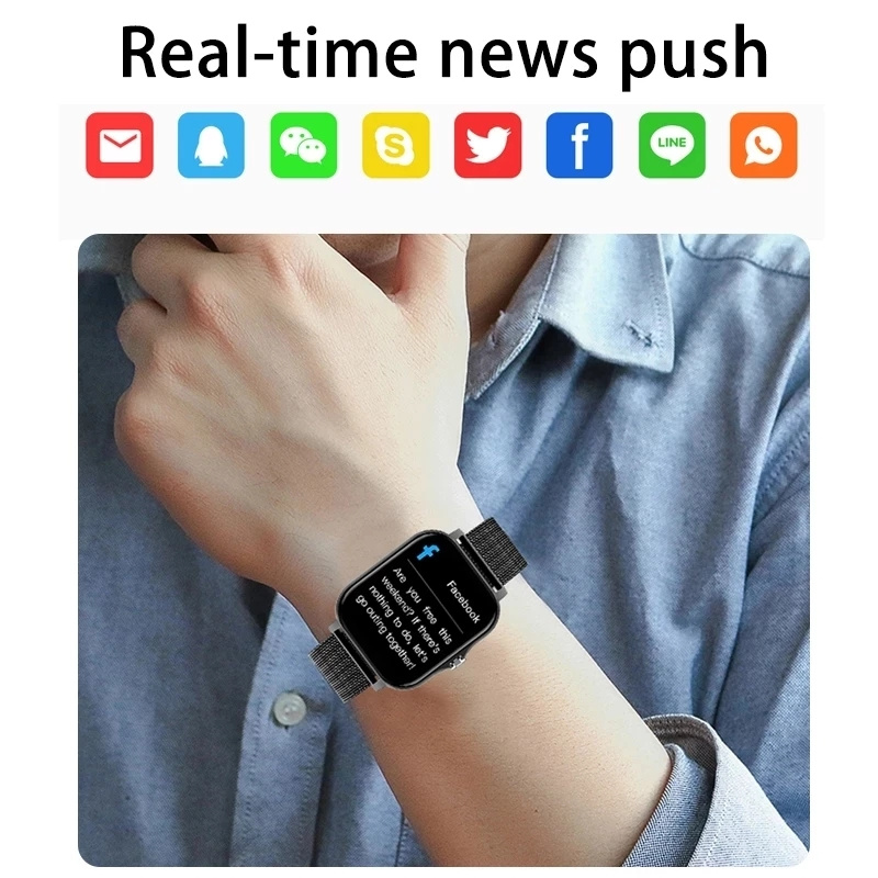 2022 New Bluetooth Answer Call Smart Watch Men 1.69  Full Touch Dial Call Fitness Tracker IP67 Waterproof Smartwatch Men Wom