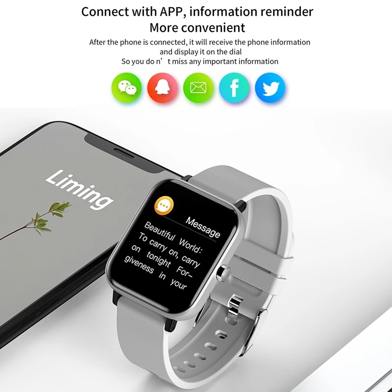 2022 New Smart Watch Men Women Heart Rate Blood Pressure Monitoring Fitness Tracker Bluetooth Call Smart Watch Man For X