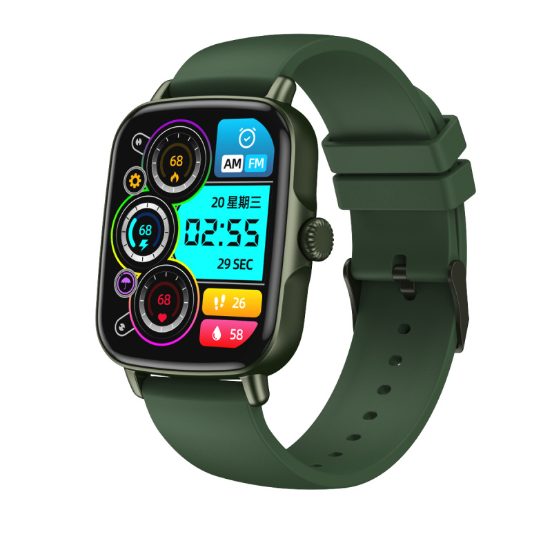 Mingmo智能手錶藍牙通話AW18 poco手錶男士女士運動心率健身追踪器Smartwatch IP67適用於Android ios