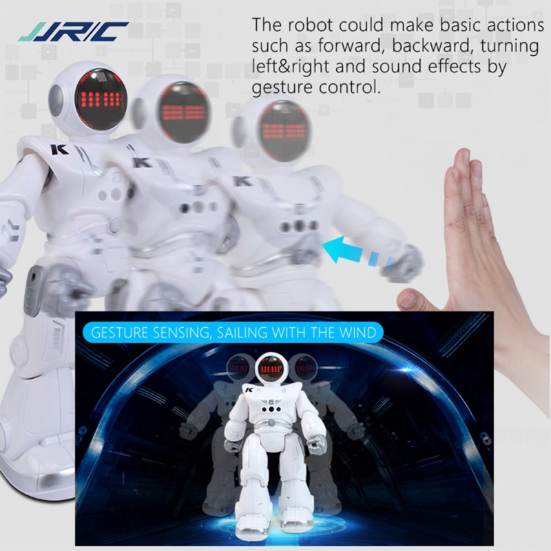 JJRC R18 2.4G 手勢傳感器智能編程自動演示智能遙控機器人遙控玩具帶音樂歌曲燈光
