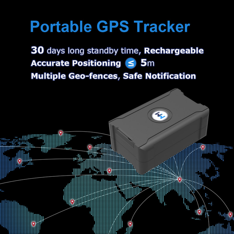30 Days Long Standby GPS Car Tracker Remote Anti Theft Vehicle Truck Tourist Tracking Locator Sim Card Included