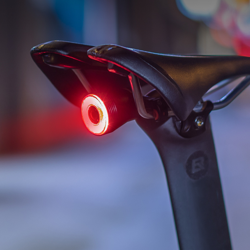 ROCKBROS 智能自行車尾燈自動啟動 停止制動感應 IPx6 防水 LED USB 可充電手電筒自行車配件