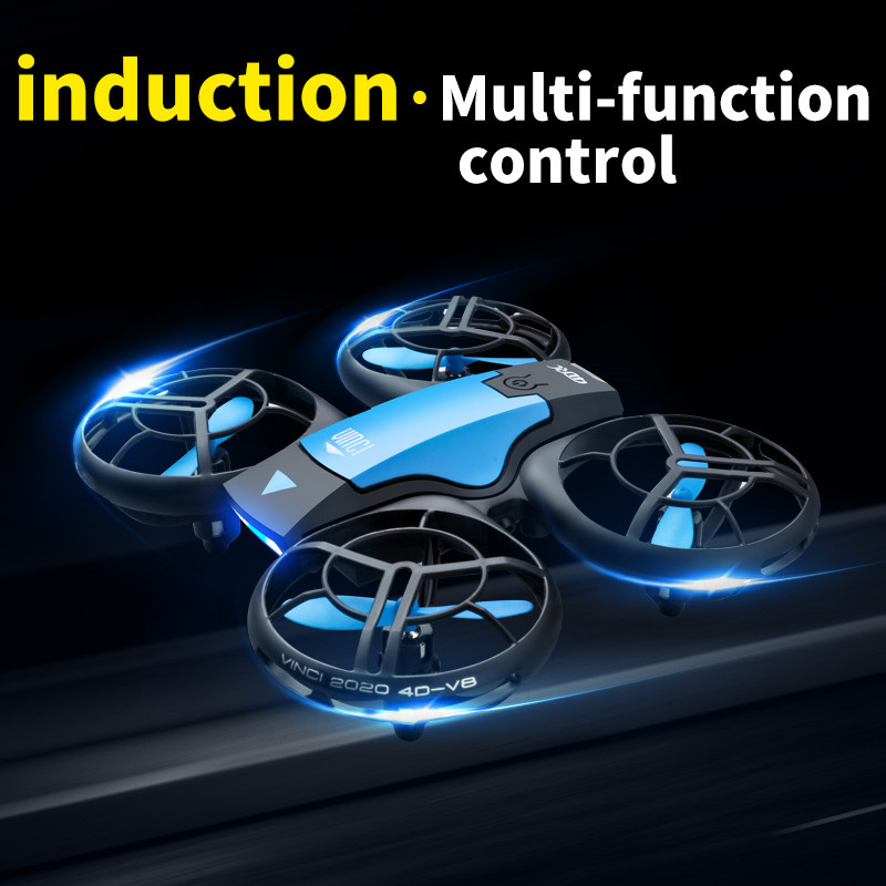 V8 全新迷你無人機 4K 1080P 高清攝像機 WiFi Fpv 氣壓高度保持可折疊四軸飛行器遙控無人機玩具禮物