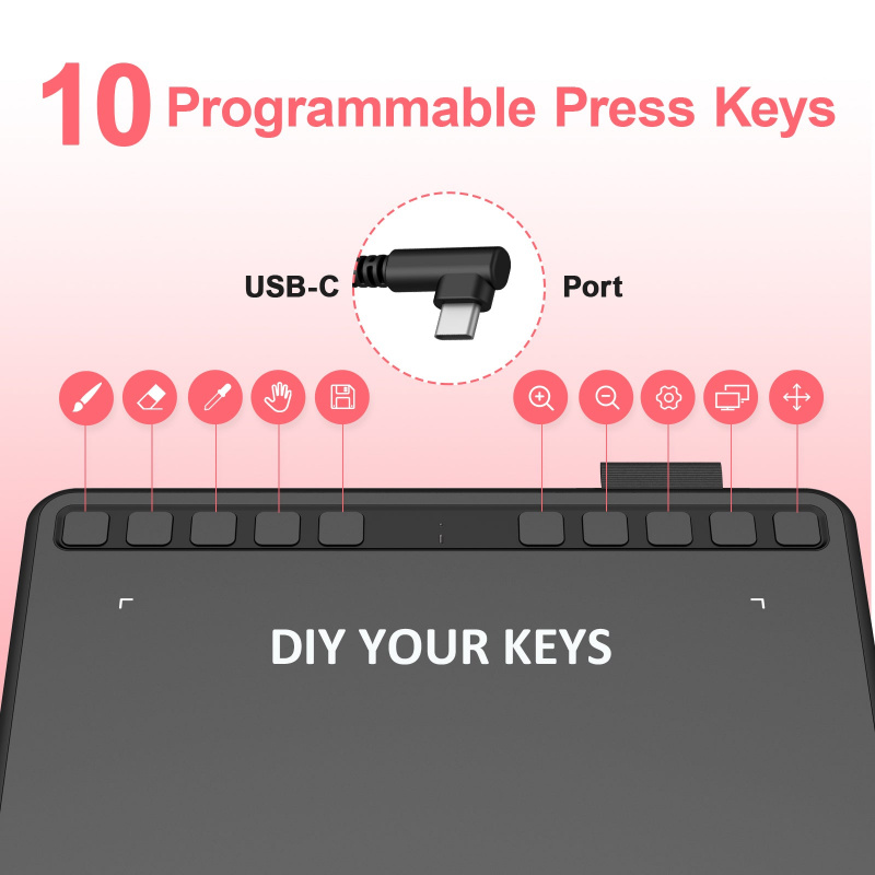 UGEE S640 繪圖板｜簡單連接，一鍵安裝，讓你輕鬆上手