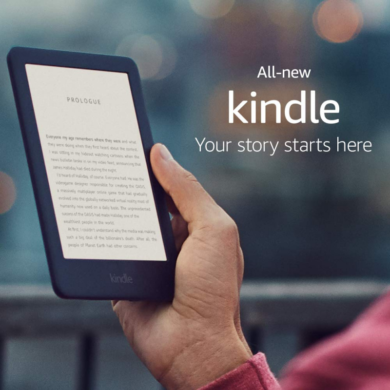 All-new Kindle Black 2019 version, Now with a Built-in Front Light, Wi-Fi 8GB eBook e-ink screen 6-inch e-Boo