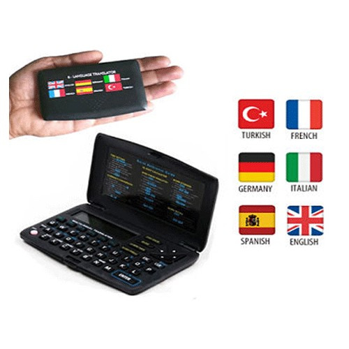 液晶顯示器 6種語言的電子詞典翻譯易於使用漂亮的設計英語德語法語意大利語西班牙語土耳其語