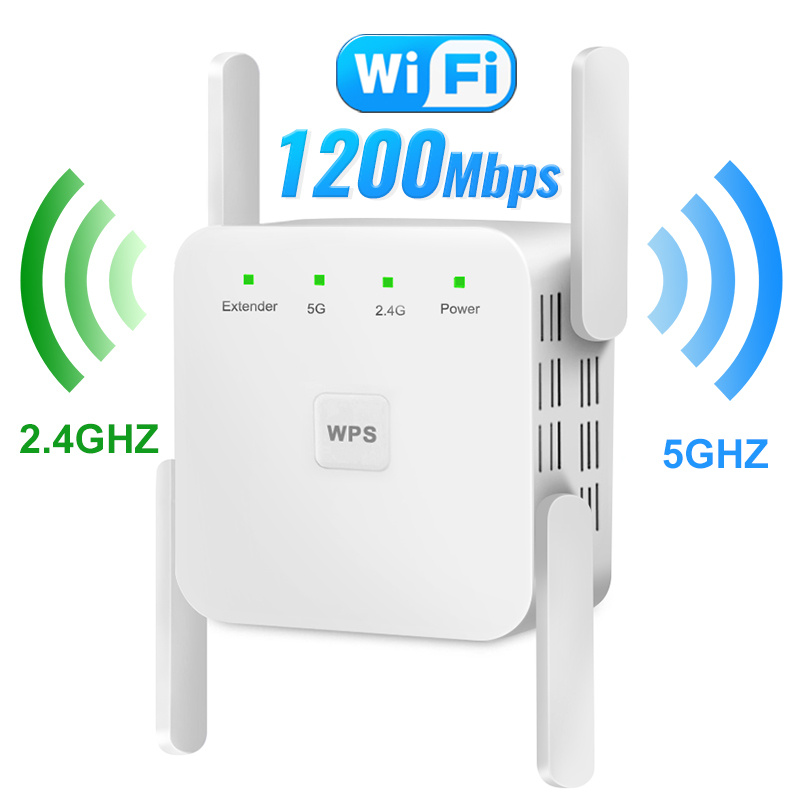 5Ghz Wireless WiFi Repeater 1200Mbps Router Wifi Booster 2.4G Wifi Long Range Extender 5G Wi-Fi Signal Amplifier Repea