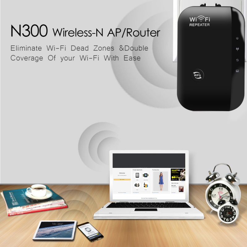 WiFi Repeater WiFi Extender 300Mbps Amplifier WiFi Booster Wi Fi Signal 802.11N Long Range Wireless Wi-Fi Repeater Access Point