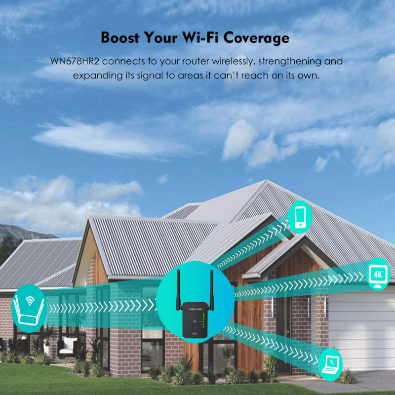 Wavlink Dual Band Wireless WiFi Repeater 2.4G&5G WiFi Extender Router Boost WiFi Coverage Easy Installation