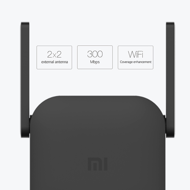 小米米 WiFi 範圍擴展器 Pro 300Mbps 2×2 外置天線網絡擴展器中繼器信號放大器無線路由器