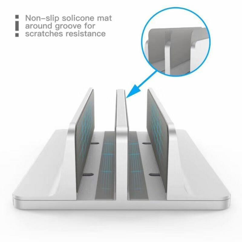 筆記本電腦Vertical Laptop Stand Holder For MacBook Air Pro Aluminum Foldable Notebook Stand Laptop Support MacBook Pro Tablet St