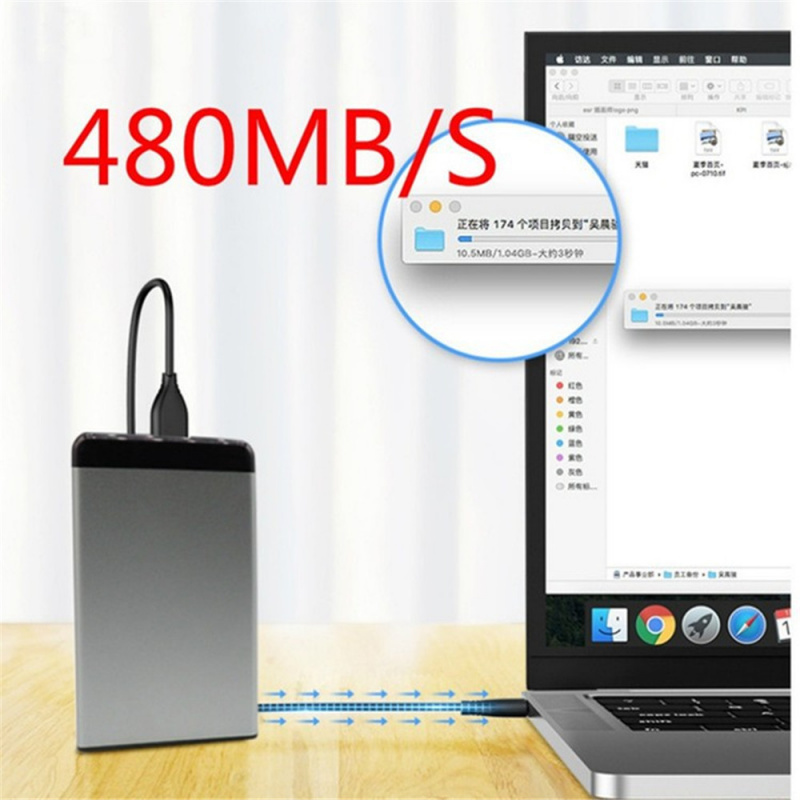 筆記本電腦100% Original HDD Portable USB3.0 Mobile Hard Drive 1TB 2TB 4TB 8TB 12TB Capacity Expander External Storage Device for Laptop
