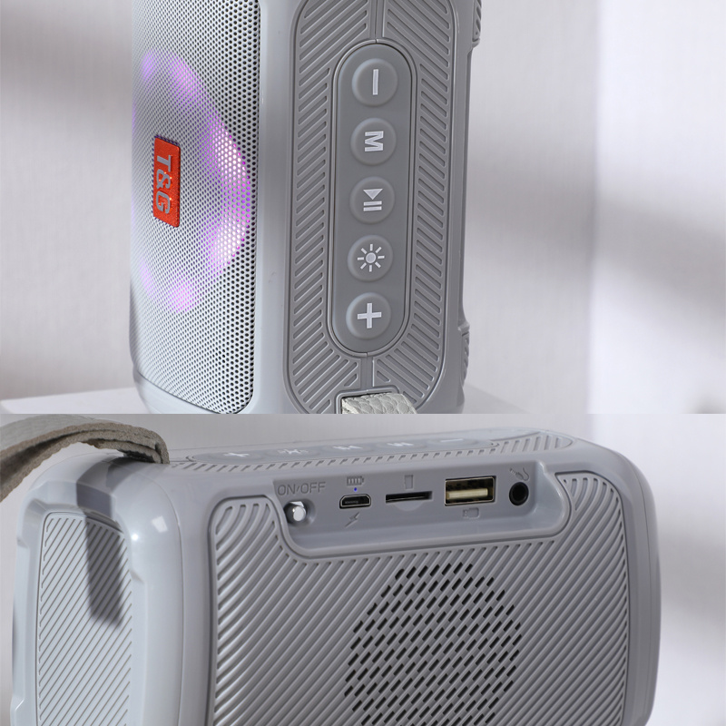 TG193無線藍牙音箱LED燈派對音響戶外運動便攜低音炮音箱支持AUX Micro SD
