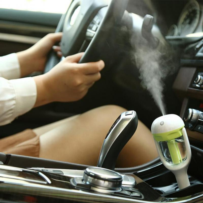 迷你汽車空氣加濕器汽車蒸汽空氣淨化器香薰擴散器精油香薰擴散器汽車清潔噴霧器配件