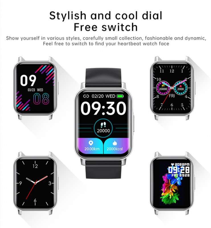 Timethinker 智能手錶 1.72 英寸全屏防水女士男士運動心率智能手錶 PK HW22 DT100 適用於 Android ios