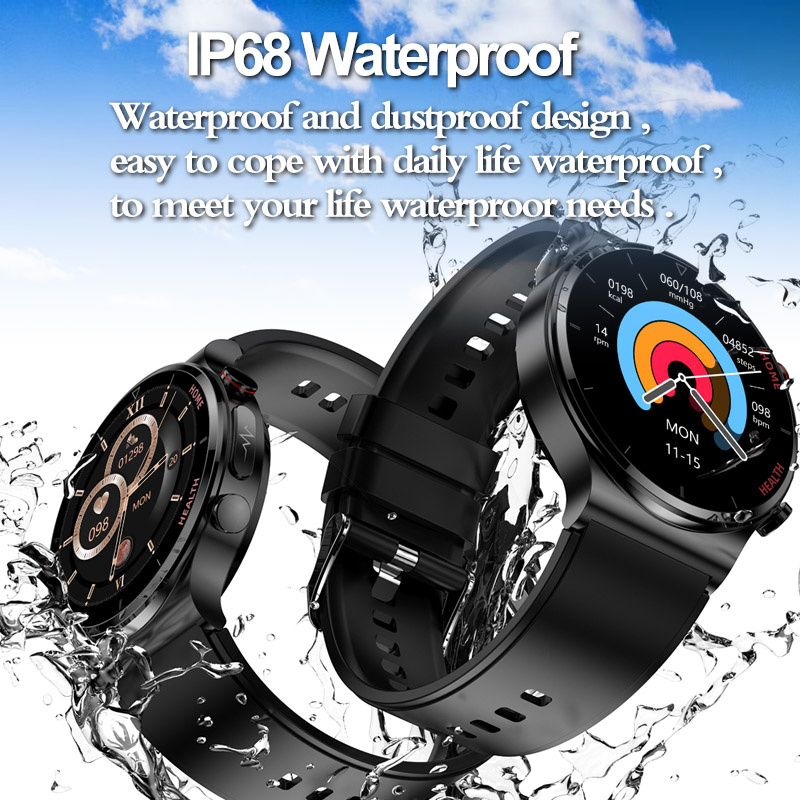 2022 New Ecg Smart Watch Men Ip68 Waterproof Watches Sports Fitness Laser Treatment Blood Pressure Oxygen Smartwa