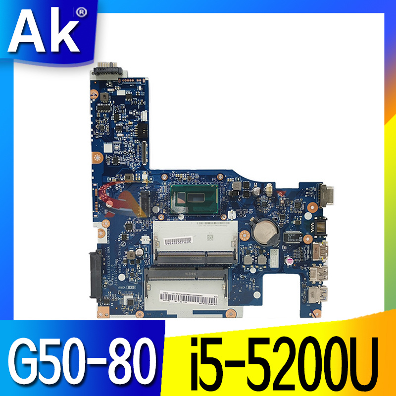 筆記本電腦原裝 FRU 5B20H14421 適用於聯想 G50-80 筆記本電腦主板 ACLU3 ACLU4 UMA NM-A362 SR23Y I5-5200U DDR3 100% 測試