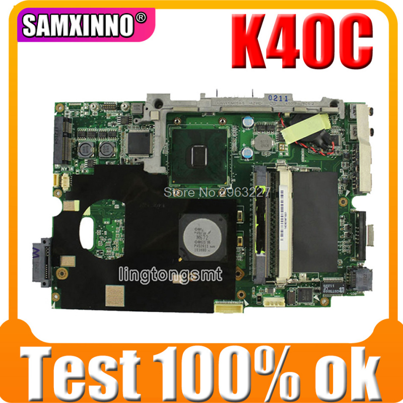 筆記本電腦原裝 Asus K40C K50C 筆記本電腦主板 15.6  HD REV 2.1 USB2.0 DDR2 VRAM SiS 672+968 主板 100% 完全測試