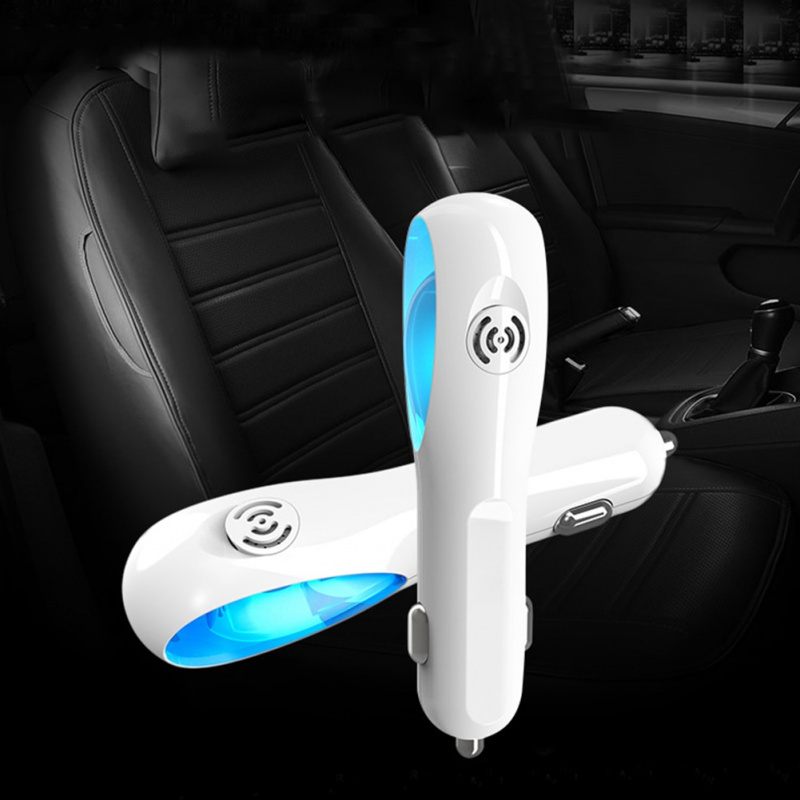 通用車載迷你LED離子空氣淨化器清新劑煙味異味去除氧吧汽車配件內飾