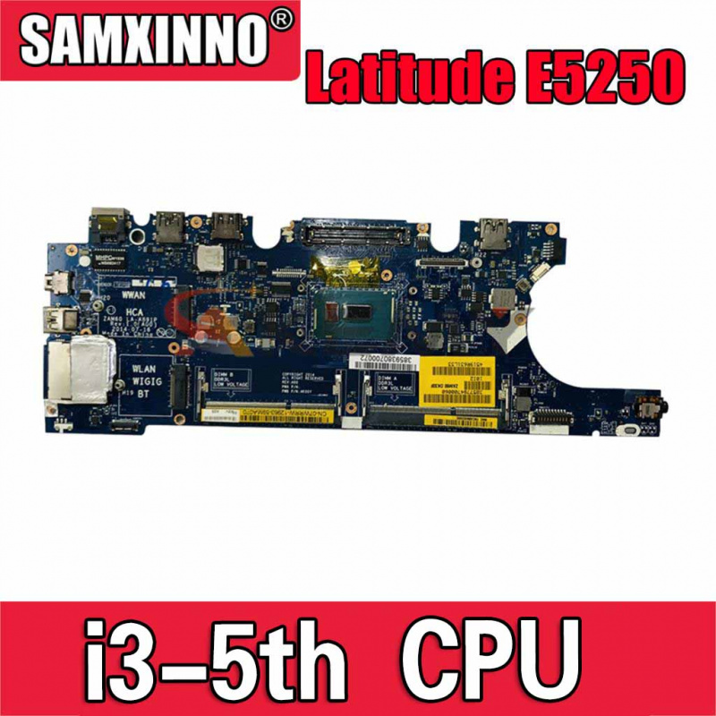 筆記本電腦Akemy i3-5th CPU 適用於戴爾 Latitude E5250 筆記本電腦主板 ZAM60 LA-A893P 84J8X CN-0K56CW K56CW 主板 100% 測試