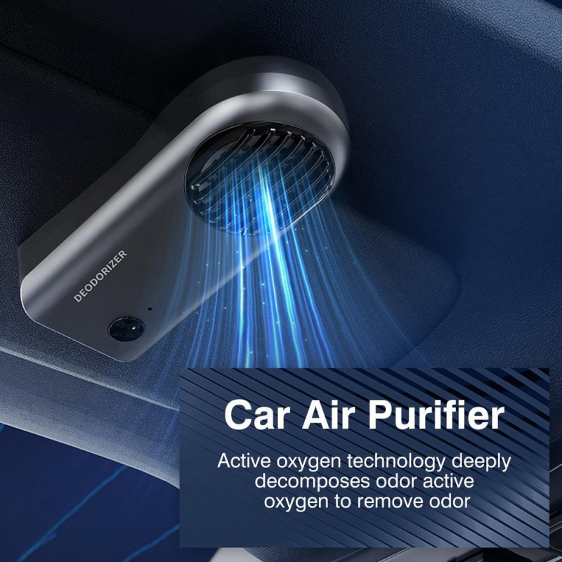 便攜式空氣淨化器空氣離子發生器除味器除臭紫外線空氣淨化器負離子過濾器汽車配件