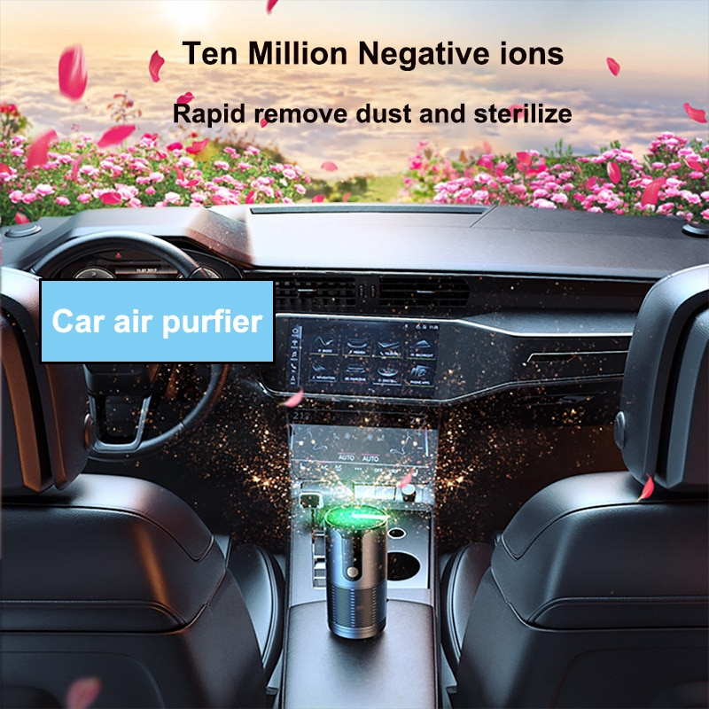 家用除臭器負離子 USB 可充電甲醛煙霧氣味去除器便攜式車載空氣淨化器的迷你空氣淨化器