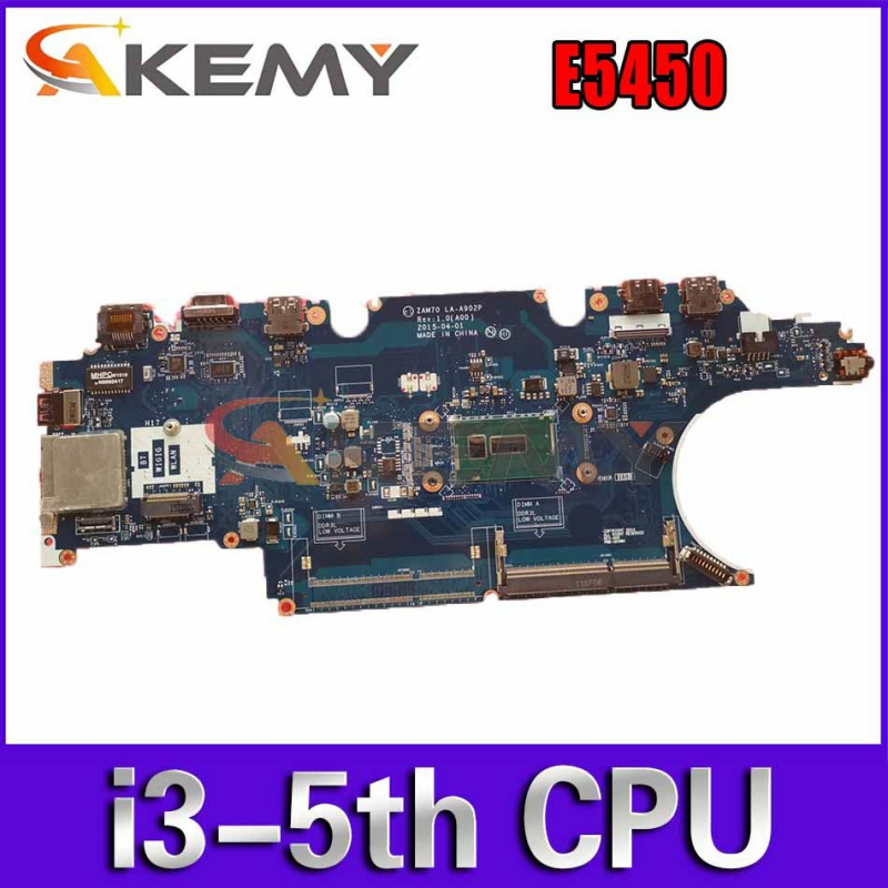 筆記本電腦Akemy ZAM70 LA-A902P 適用於戴爾 latitude E5450 筆記本電腦主板 i3-5th CPU CN-0JJ64Y JJ64Y 主板 100% 測試