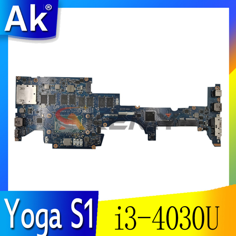 筆記本電腦FRU 00HW075 04X5232 00HT115 適用於聯想 Thinkpad Yoga S1 筆記本電腦主板 ZIPS1 LA-A341P 帶 i3-4010U 或 i3-4030U 和 4GB RAM
